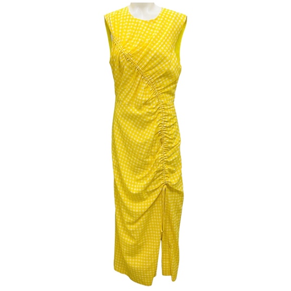 LELA ROSE LEMON RUCHED SEAMED MIDI DRESS - Picture 1 of 6